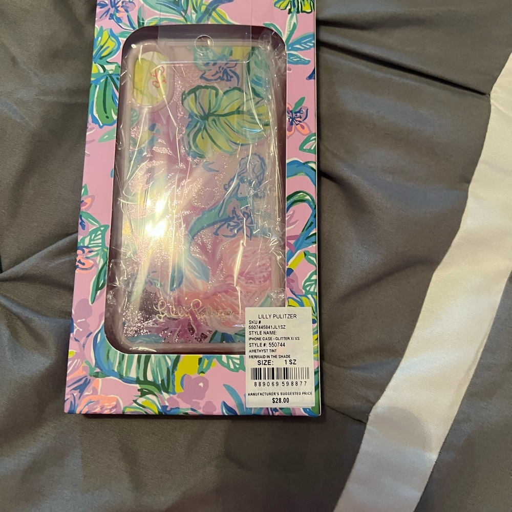 Lilly Pulitzer Pink and Blue Tropical Phone Case